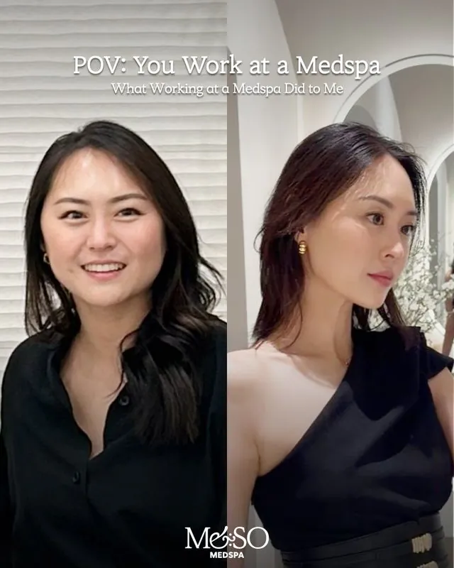 Cover frame of the top reel from MeSO Medspa Etobicoke: Staff transformation, split screen