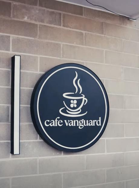 Cafe Vanguard exterior sign from the opening reel